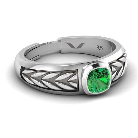 Slayer Ring Green CZ