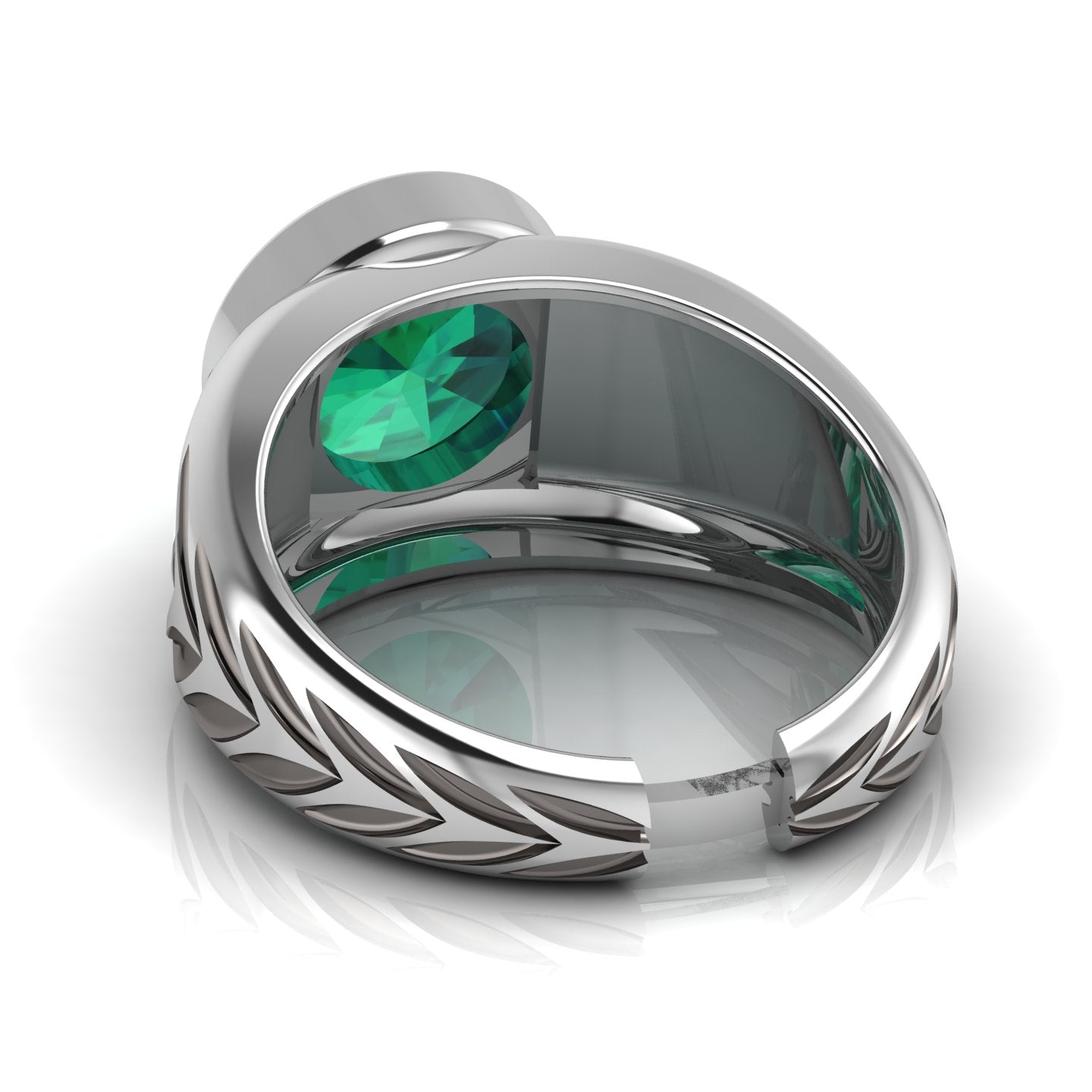 Nuri Round Ring Green CZ
