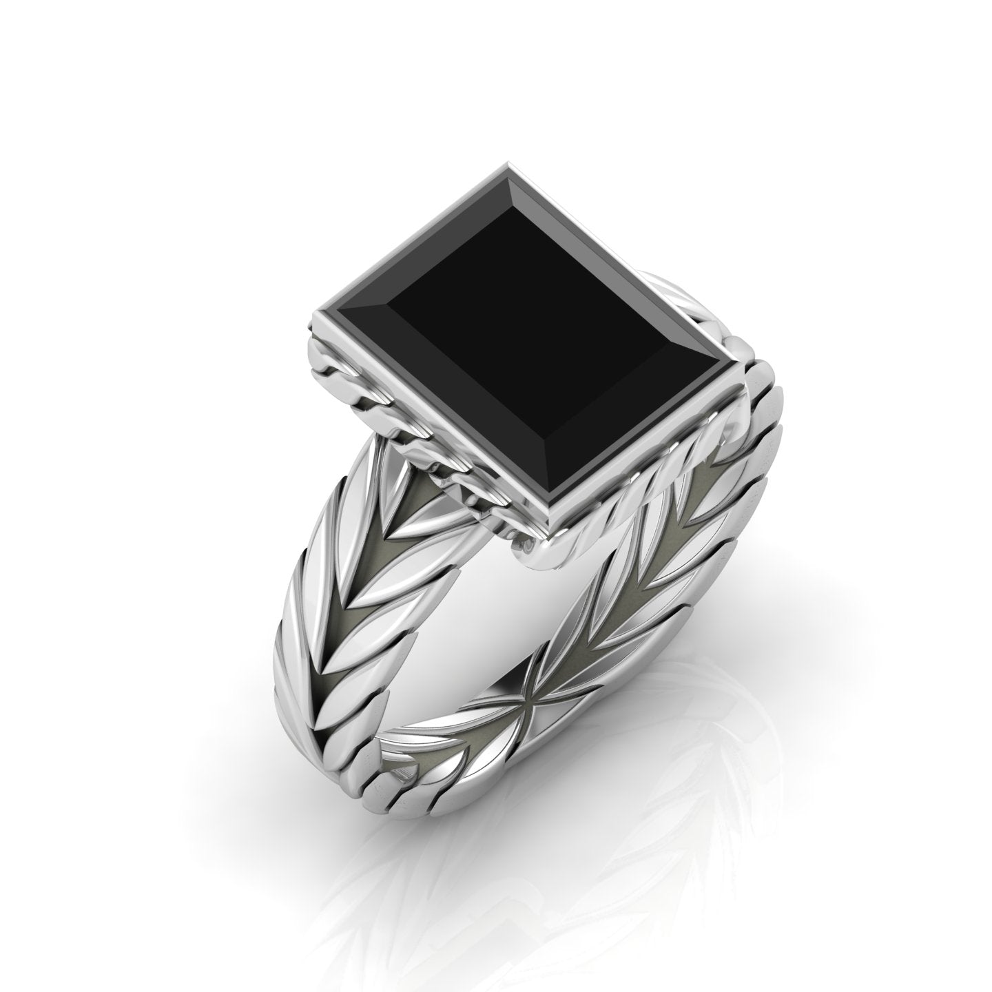 The Viper : The Powerful One, Natural Black Onyx Ring