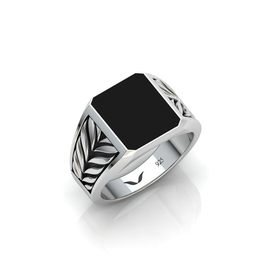 Balerion Black Onyx Mens Ring