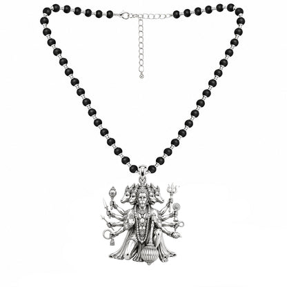 Panchmukhi Hanumanji Pendant with Original Karungali Mala – For Money Attraction, Good Luck & Prosperity
