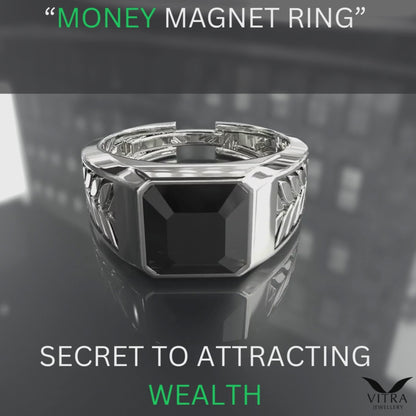 Rera Black Onyx Men's Ring in 925 Sterling Silver – Good Luck & Wealth