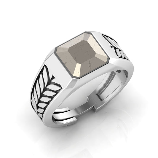 Rera Pyrite Men's Ring in 925 Sterling Silver – Money Magnet Ring